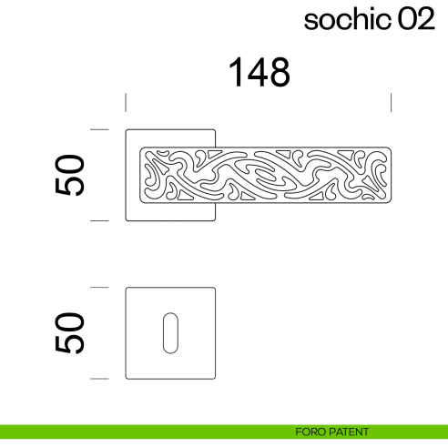 Maniglia per porta Sochic 02 dnd Handles foro patent