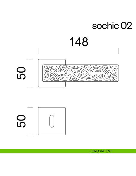Maniglia per porta Sochic 02 dnd Handles foro patent
