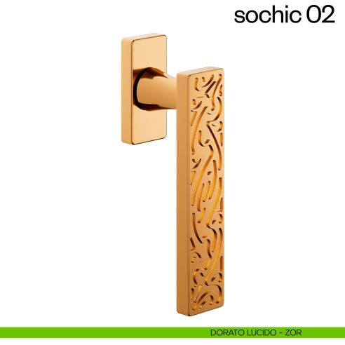 Maniglia per finestra martellina DK Sochic 02 dnd Handles dorato lucido