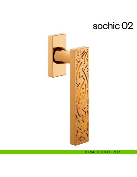 Maniglia per finestra martellina DK Sochic 02 dnd Handles dorato lucido