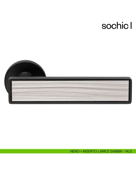Maniglia per porta Sochic L dnd Handles nero + inserto larice sabbia