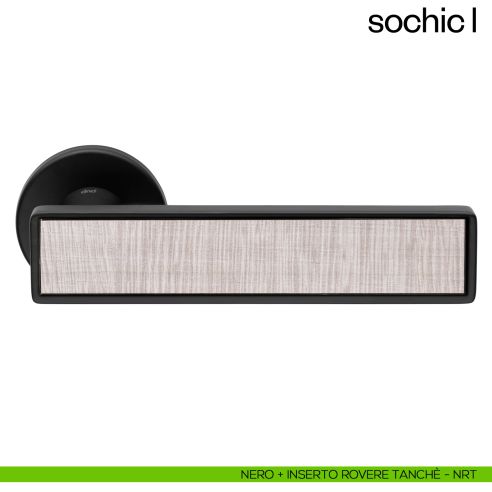 Maniglia per porta Sochic L dnd Handles nero + inserto rovere tanche