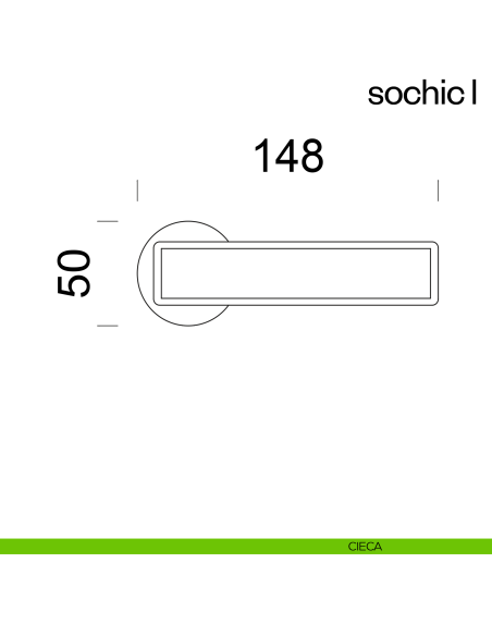 Maniglia per porta Sochic L dnd Handles con inserto in legno cieca