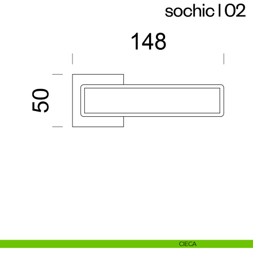 Maniglia per porta Sochic L 02 dnd Handles con inserto in legno cieca