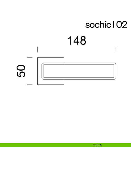 Maniglia per porta Sochic L 02 dnd Handles con inserto in legno cieca