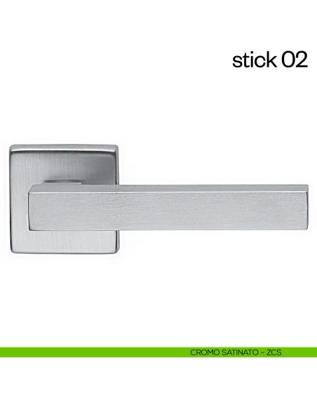 Maniglia per porta Stick 02 dnd Handles cromo satinato