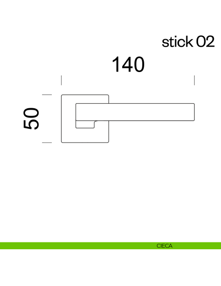 Maniglia per porta Stick 02 dnd Handles cieca