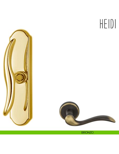 Maniglia per finestra cremonese Heidi Colombo Design bronzo