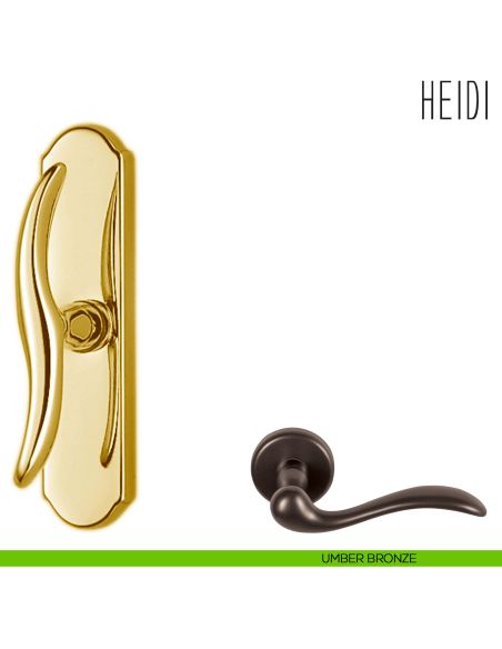 Maniglia per finestra cremonese Heidi Colombo Design umber bronze