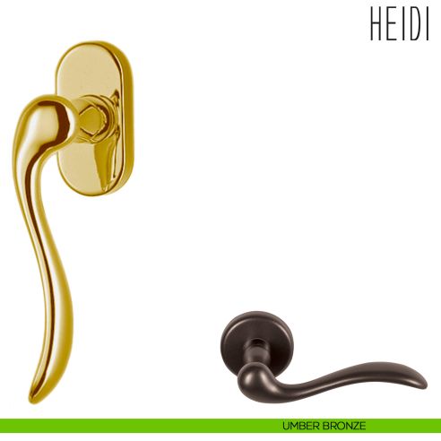 Maniglia per finestra martellina DK Heidi Colombo Design umber bronze