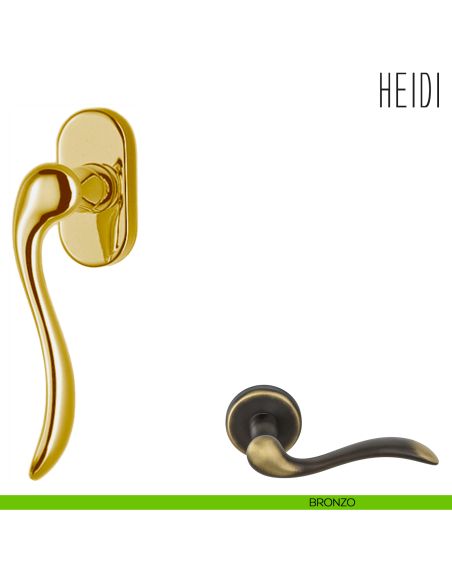 Maniglia per finestra martellina DK Heidi Colombo Design bronzo