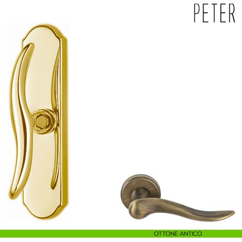 Maniglia per finestra cremonese Peter Colombo Design ottone antico