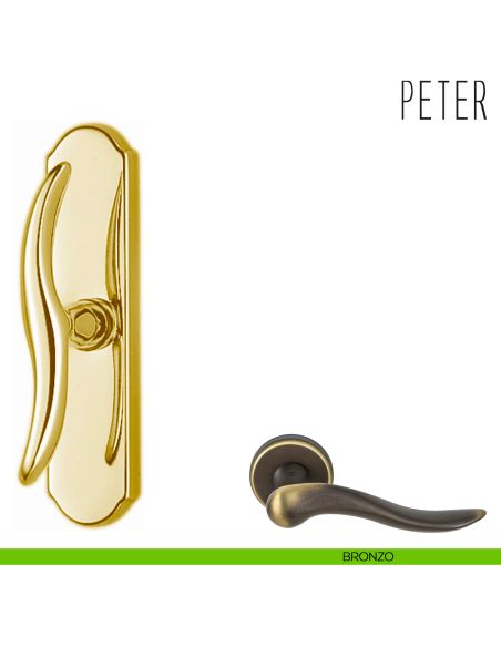 Maniglia per finestra cremonese Peter Colombo Design bronzo