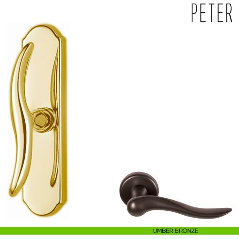 Maniglia per finestra cremonese Peter Colombo Design umber bronze