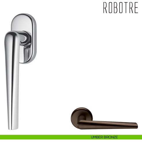 Maniglia per finestra martellina DK Robotre Colombo Design umber bronze