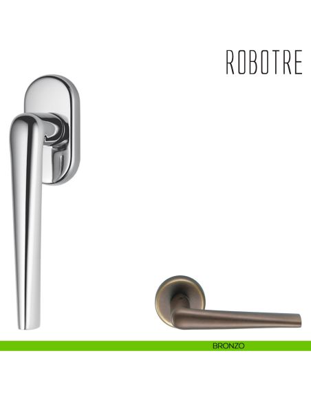 Maniglia per finestra martellina DK Robotre Colombo Design bronzo