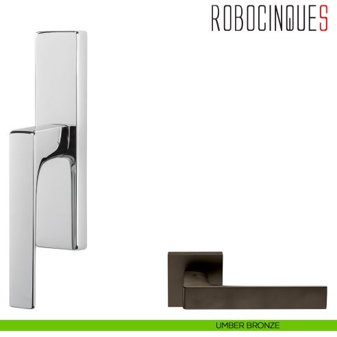 Maniglia per finestra cremonese Robocinque S Colombo Design umber bronze