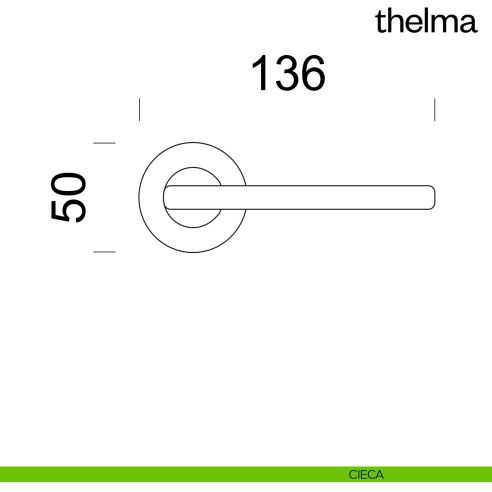 Maniglia per porta Thelma Dnd Handles con rosetta tonda cieca