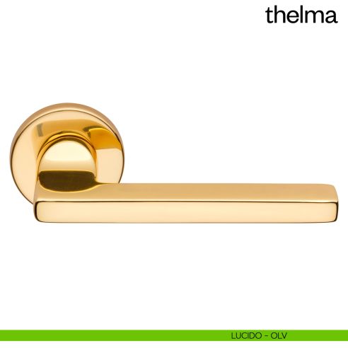 Maniglia per porta Thelma Dnd Handles con rosetta tonda lucido