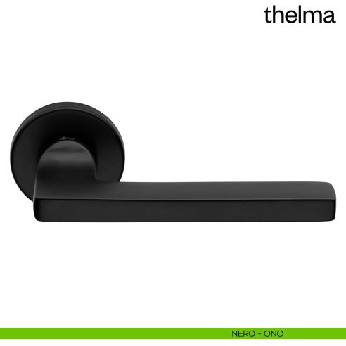 Maniglia per porta Thelma Dnd Handles con rosetta tonda nero