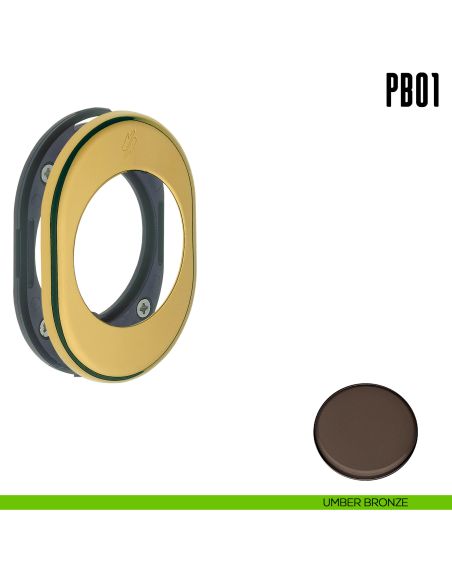 Rosetta con sottorosetta in nylon Colombo Design PB01 umber bronze