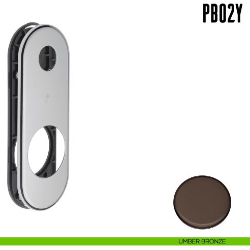 Placca interasse 93 mm con sottoplacca in nylon Colombo Design PB02Y umber bronze