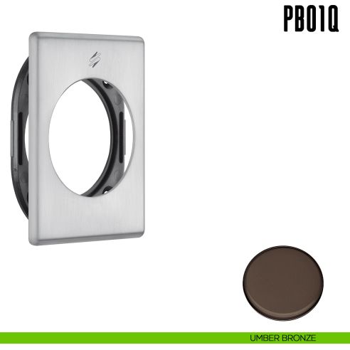 Rosetta quadrata con sottorosetta in nylon Colombo Design PB01/Q umber bronze