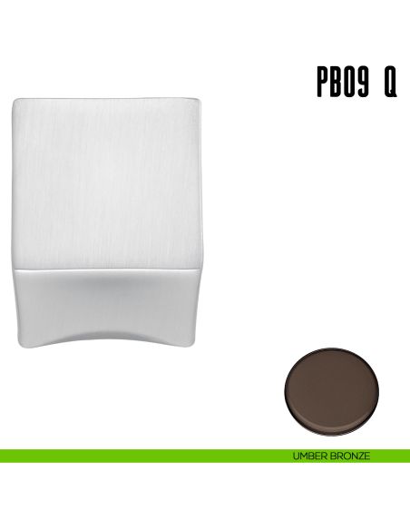 Pomolino quadrato per limitatore d'apertura Colombo Design PB09/Q umber bronze