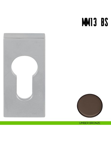 Bocchetta stretta quadrata foro yale Colombo Design MM13 BS umber bronze