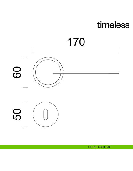 Maniglia per porta Timeless dnd Handles foro patent
