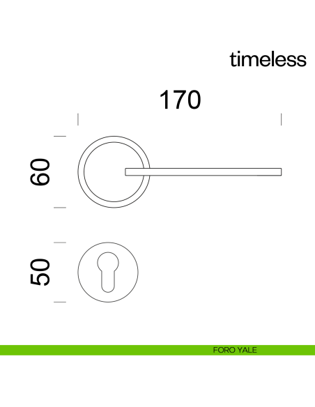 Maniglia per porta Timeless dnd Handles foro yale