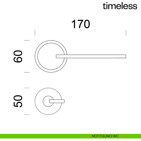 Maniglia per porta Timeless dnd Handles nottolino wc