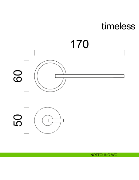 Maniglia per porta Timeless dnd Handles nottolino wc