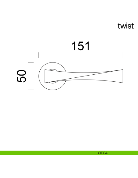 Maniglia per porta Twist dnd Handles cieca