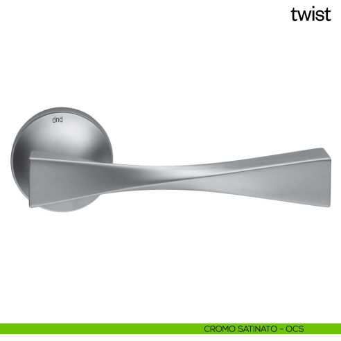 Maniglia per porta Twist dnd Handles cromo satinato