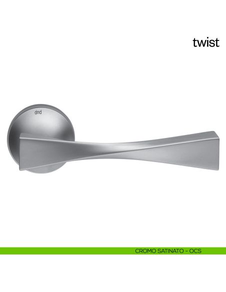 Maniglia per porta Twist dnd Handles cromo satinato