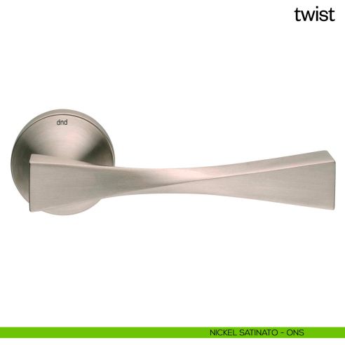 Maniglia per porta Twist dnd Handles nickel satinato