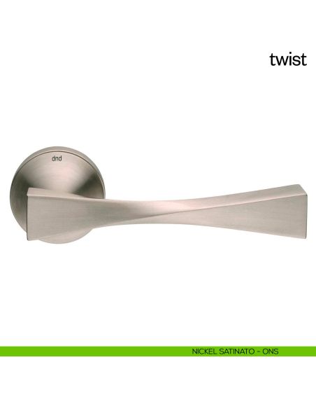 Maniglia per porta Twist dnd Handles nickel satinato