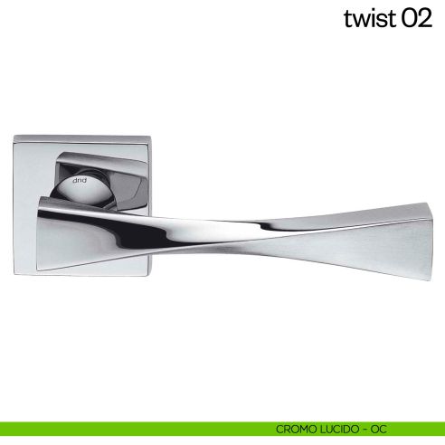 Maniglia per porta Twist 02 dnd Handles cromo lucido