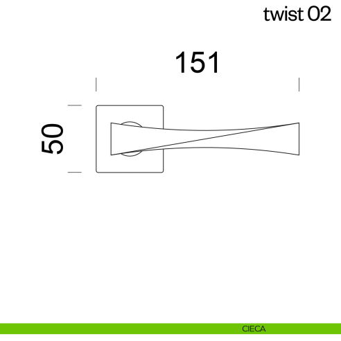 Maniglia per porta Twist 02 dnd Handles cieca