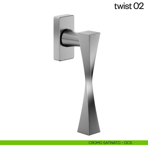 Maniglia per finestra martellina DK Twist 02 dnd cromo satinato