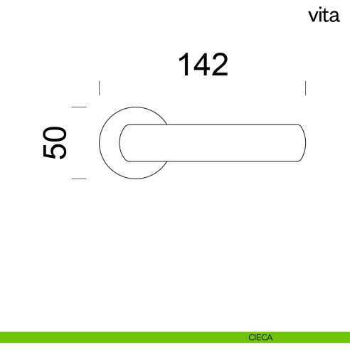 Maniglia per porta Vita dnd Handles cieca
