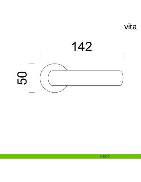 Maniglia per porta Vita dnd Handles cieca