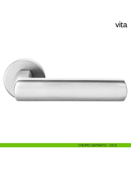Maniglia per porta Vita dnd Handles cromo satinato