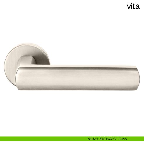 Maniglia per porta Vita dnd Handles nichel satinato