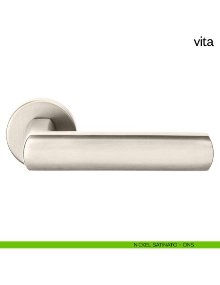 Maniglia per porta Vita dnd Handles nichel satinato