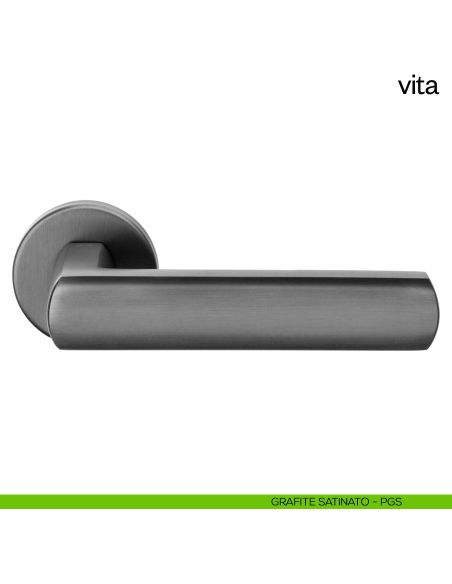 Maniglia per porta Vita dnd Handles grafite satinato
