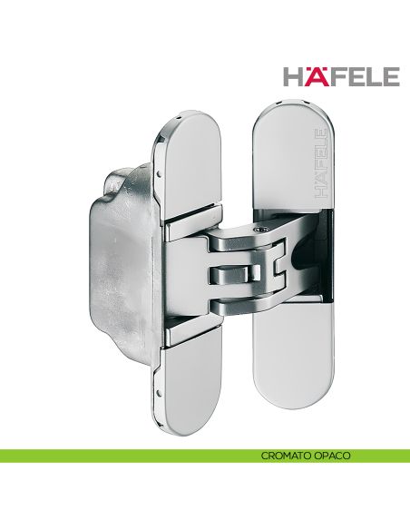 Cerniera invisibile per porta Hafele Startec H2 cromo opaco