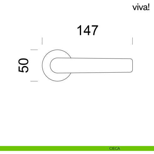 Maniglia per porta Viva! dnd handles con rosetta fine cieca