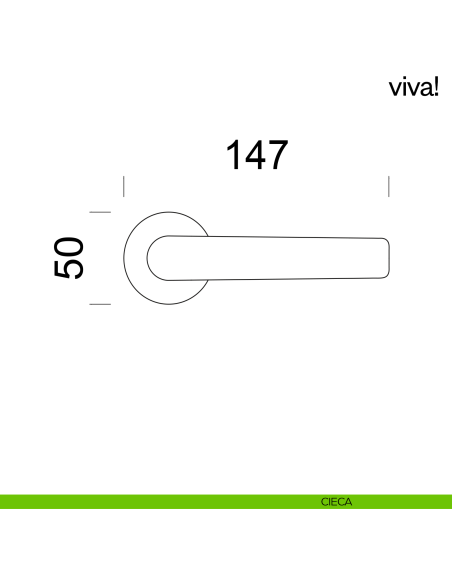 Maniglia per porta Viva! dnd handles con rosetta fine cieca